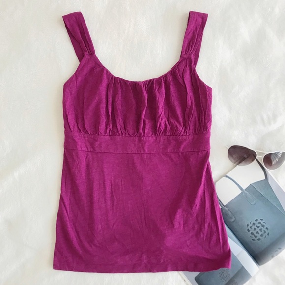 Ann Taylor Tops - ann taylor petite pink purple babydoll tank top